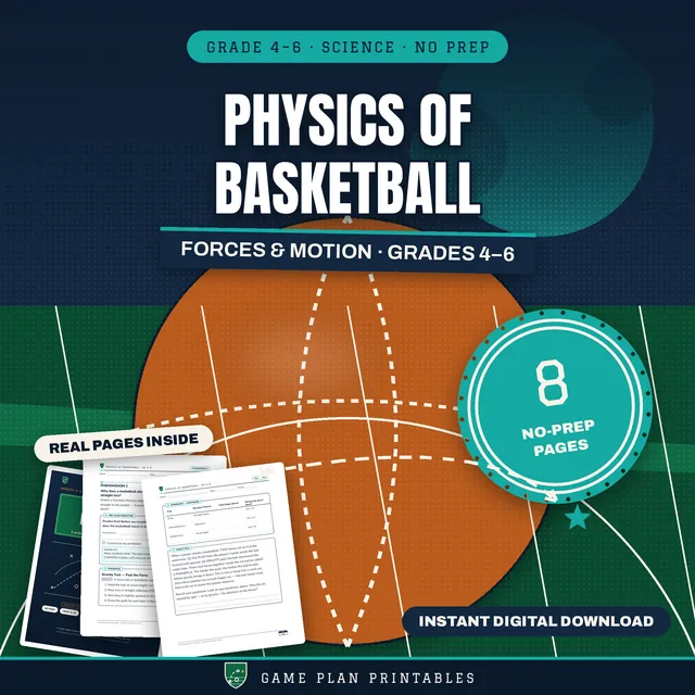 The Science of Basketball — Forces & Motion — printable pack cover
